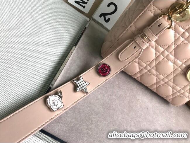 Best Product Dior Small Lady Dior My ABCDior Bag in Cannage Lambskin M0532 Nude Pink 2025