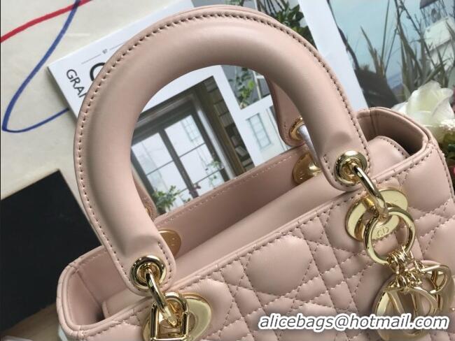 Best Product Dior Small Lady Dior My ABCDior Bag in Cannage Lambskin M0532 Nude Pink 2025