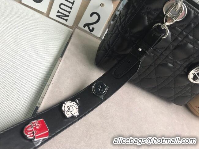 Well Crafted Dior Small Lady Dior My ABCDior Bag in Cannage Lambskin M0532 Black/Silver 2025