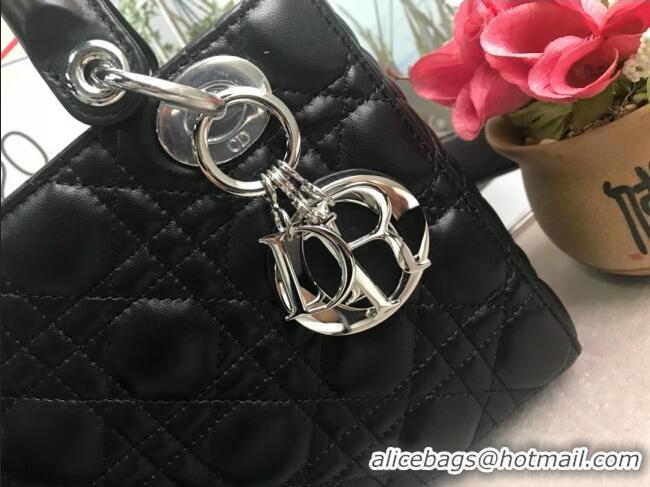 Well Crafted Dior Small Lady Dior My ABCDior Bag in Cannage Lambskin M0532 Black/Silver 2025