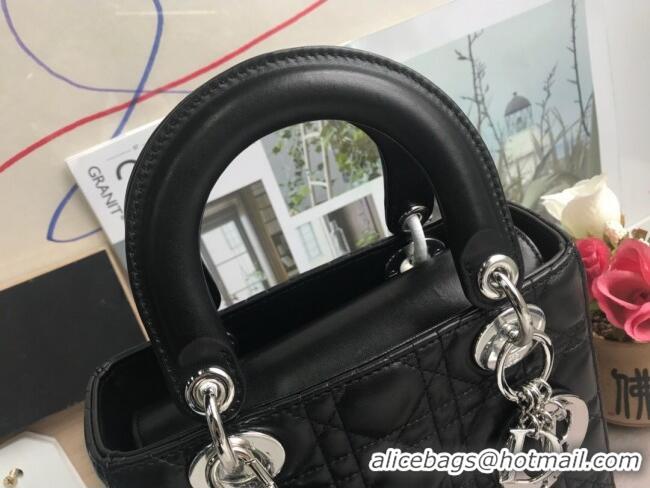 Well Crafted Dior Small Lady Dior My ABCDior Bag in Cannage Lambskin M0532 Black/Silver 2025