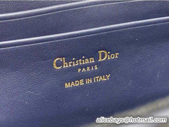 Promotional Dior 30 Montaigne Cigale Pouch with Chain in Dior Oblique Jacquard D6038 Blue 2025