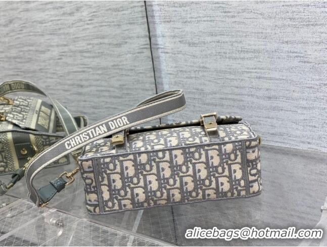 Top Design Dior Small Diorcamp Messenger Bag in Grey Oblique Dior Embroidery M1241ORIW 2025