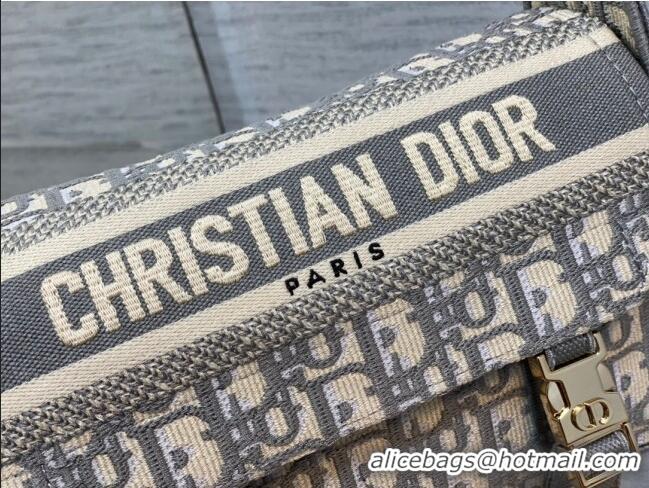 Top Design Dior Small Diorcamp Messenger Bag in Grey Oblique Dior Embroidery M1241ORIW 2025