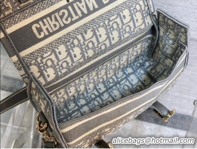Top Design Dior Small Diorcamp Messenger Bag in Grey Oblique Dior Embroidery M1241ORIW 2025