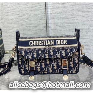 New Design Dior Small Diorcamp Messenger Bag in Blue Oblique Dior Embroidery M1241ORIW 2025