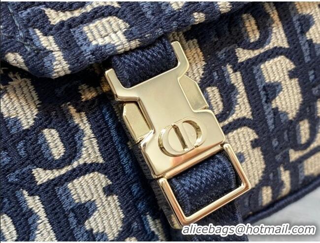 New Design Dior Small Diorcamp Messenger Bag in Blue Oblique Dior Embroidery M1241ORIW 2025