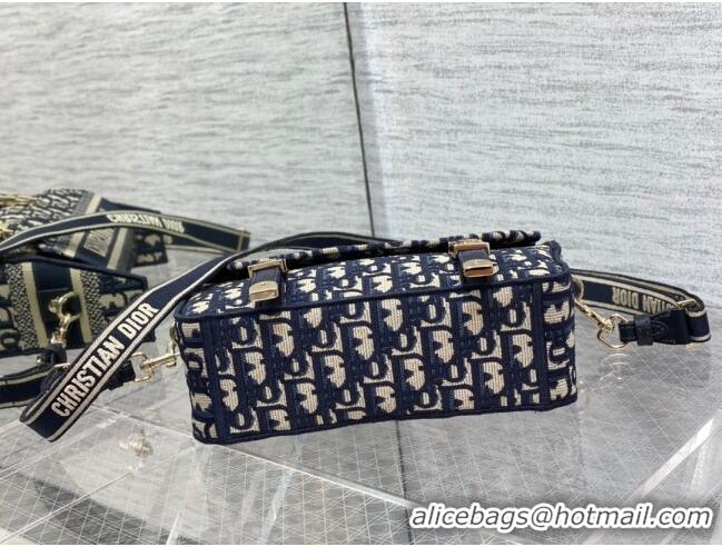 New Design Dior Small Diorcamp Messenger Bag in Blue Oblique Dior Embroidery M1241ORIW 2025
