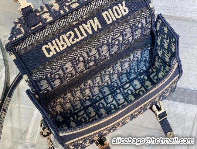 New Design Dior Small Diorcamp Messenger Bag in Blue Oblique Dior Embroidery M1241ORIW 2025