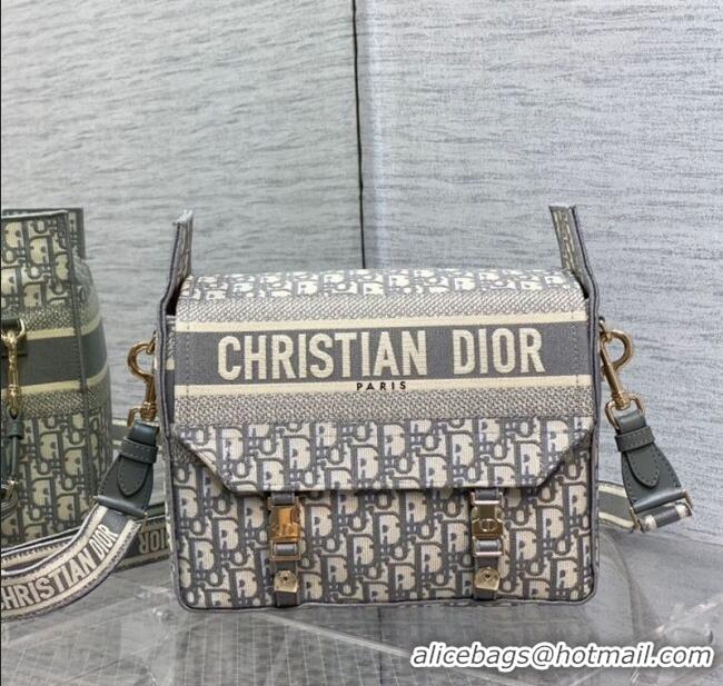 Promotional Dior Medium Diorcamp Messenger Bag in Grey Oblique Dior Embroidery M1241ORIW 2025
