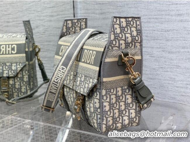 Promotional Dior Medium Diorcamp Messenger Bag in Grey Oblique Dior Embroidery M1241ORIW 2025