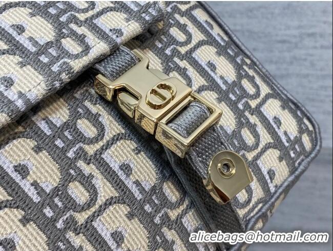 Promotional Dior Medium Diorcamp Messenger Bag in Grey Oblique Dior Embroidery M1241ORIW 2025