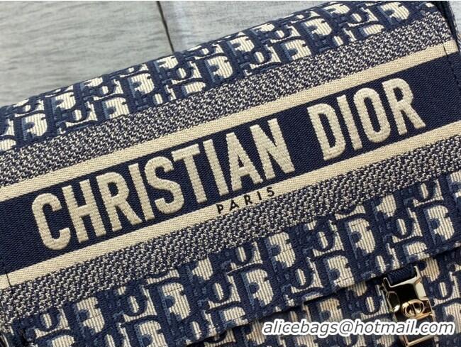 Best Luxury Dior Medium Diorcamp Messenger Bag in Blue Oblique Dior Embroidery M1241ORI 2025