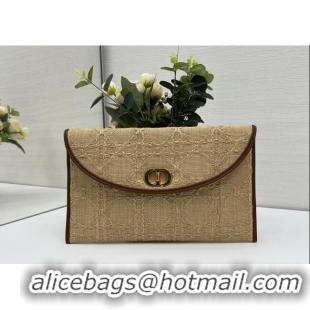 Inexpensive Dior 30 Montaigne Avenue Pouch with Flap in Straw-Like 6048 Beige 2025