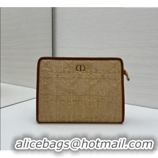 Unique Grade Dior Straw-Like Pouch 2108/6398 Beige 2025