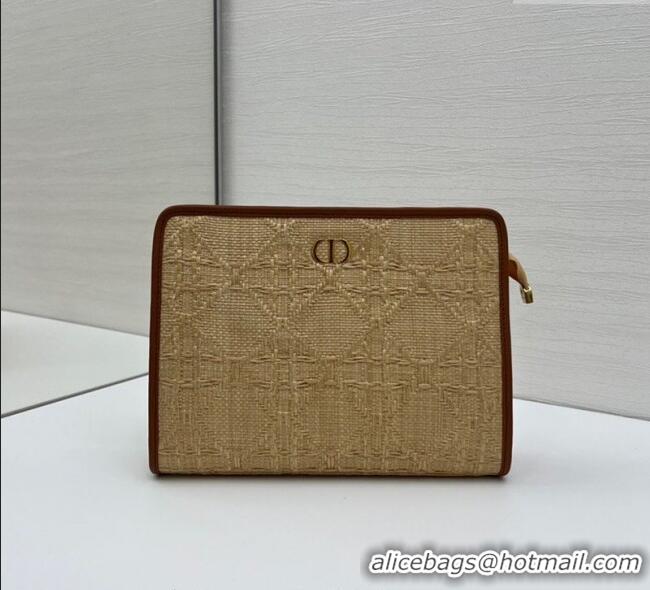 Unique Grade Dior Straw-Like Pouch 2108/6398 Beige 2025