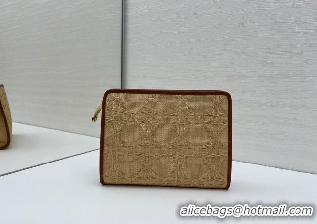 Unique Grade Dior Straw-Like Pouch 2108/6398 Beige 2025