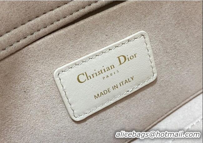 Famous Brand Dior Lady D-Joy Medium Bag in Cannage Lambskin M9250 Powder Pink 2025