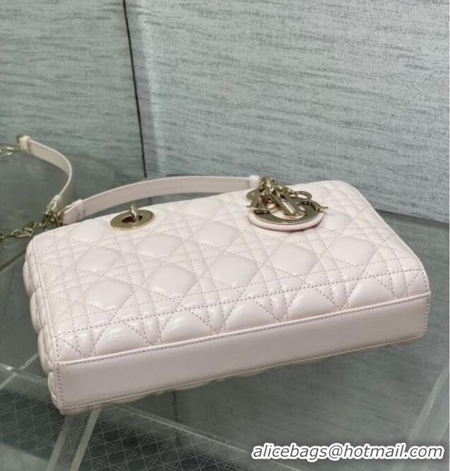 Grade Design Dior Lady D-Joy Medium Bag in Cannage Lambskin M9250 Light Pink 2025