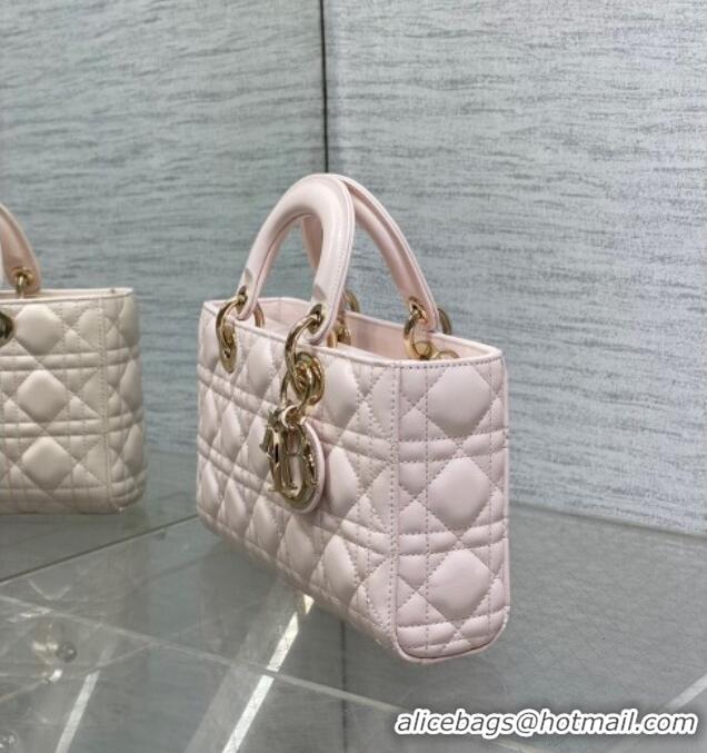 Grade Design Dior Lady D-Joy Medium Bag in Cannage Lambskin M9250 Light Pink 2025