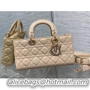 Inexpensive Dior Lady D-Joy Medium Bag in Cannage Lambskin M9250 Rose Beige 2025