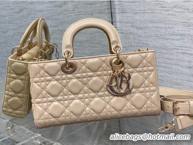 Inexpensive Dior Lady D-Joy Medium Bag in Cannage Lambskin M9250 Rose Beige 2025