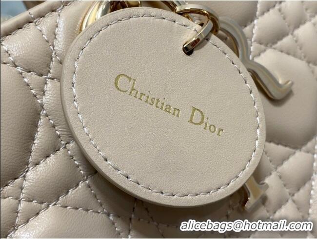 Inexpensive Dior Lady D-Joy Medium Bag in Cannage Lambskin M9250 Rose Beige 2025