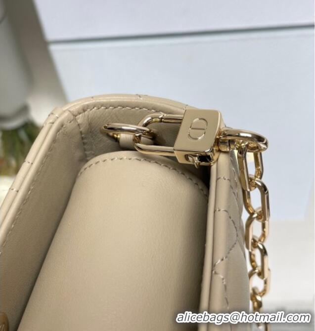 New Design Dior Lady D-Joy Medium Bag in Cannage Lambskin M9250 Beige 2025