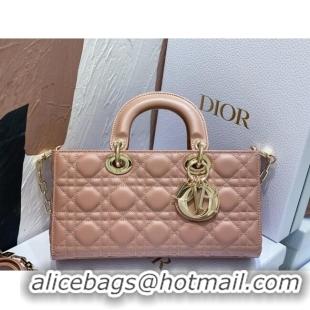Low Price Dior Lady D-Joy Medium Bag in Cannage Lambskin M9250 Dusty Pink 2025