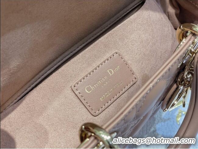 Low Price Dior Lady D-Joy Medium Bag in Cannage Lambskin M9250 Dusty Pink 2025