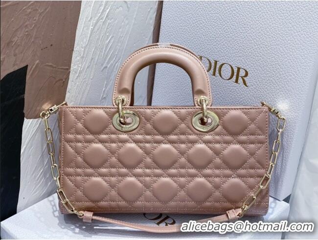 Low Price Dior Lady D-Joy Medium Bag in Cannage Lambskin M9250 Dusty Pink 2025