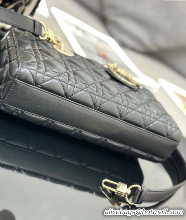 Inexpensive Dior Lady D-Joy Medium Bag in Cannage Lambskin M9250 Black/Gold 2025