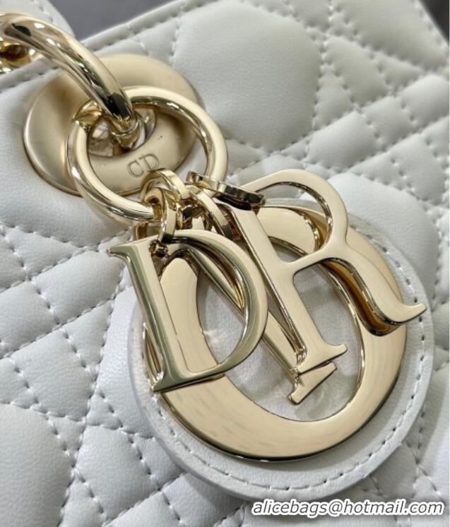 Low Cost Dior Lady D-Joy Medium Bag in Cannage Lambskin M9250 White 2025