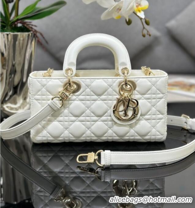 Low Cost Dior Lady D-Joy Medium Bag in Cannage Lambskin M9250 White 2025