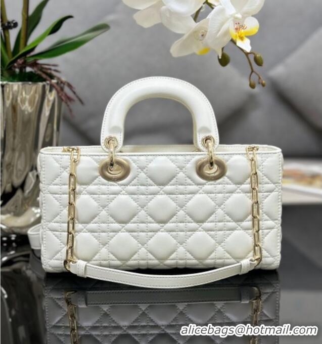 Low Cost Dior Lady D-Joy Medium Bag in Cannage Lambskin M9250 White 2025