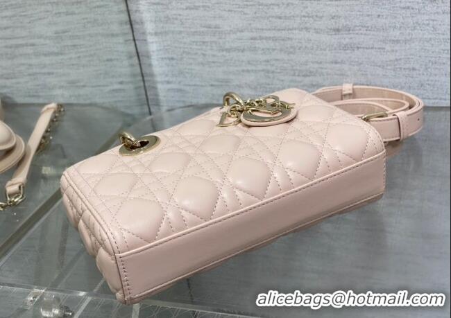 Cheapest Dior Lady D-Joy Small Bag in Cannage Lambskin M9250 Powder Pink 2025