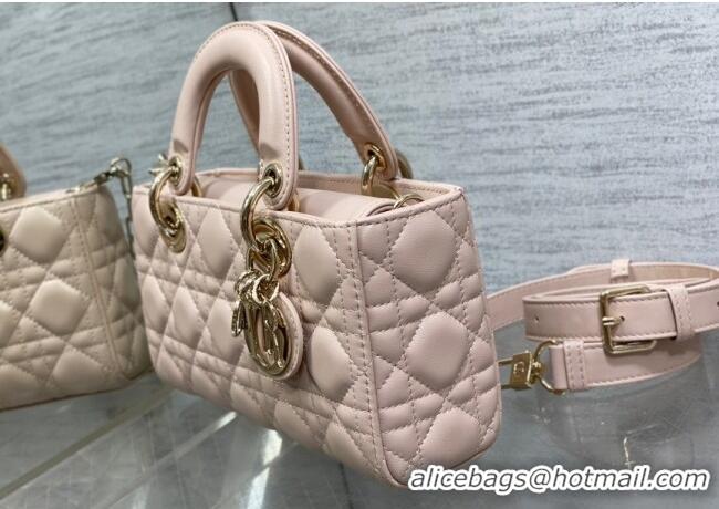 Cheapest Dior Lady D-Joy Small Bag in Cannage Lambskin M9250 Powder Pink 2025