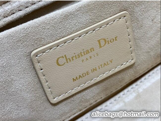 Luxurious Dior Lady D-Joy Small Bag in Cannage Lambskin M9250 Rose Beige 2025