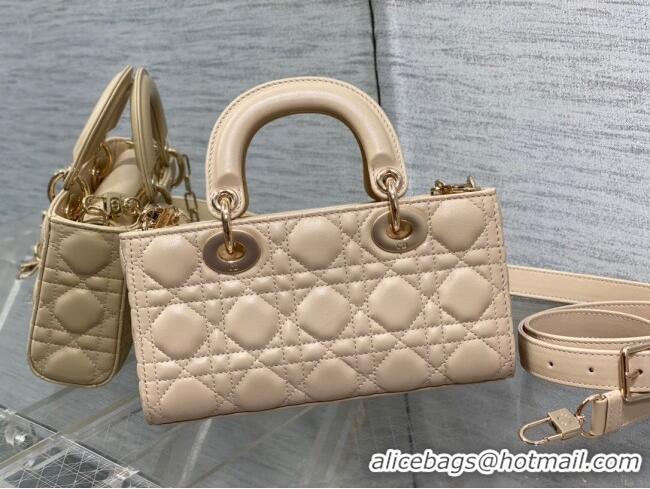 Luxurious Dior Lady D-Joy Small Bag in Cannage Lambskin M9250 Rose Beige 2025
