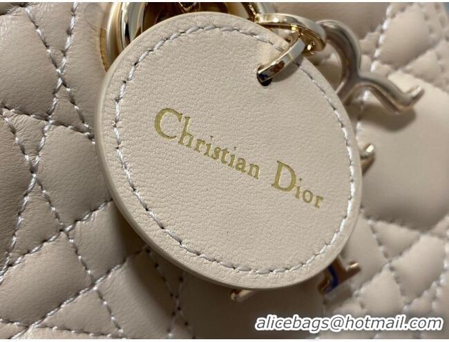 Luxurious Dior Lady D-Joy Small Bag in Cannage Lambskin M9250 Rose Beige 2025
