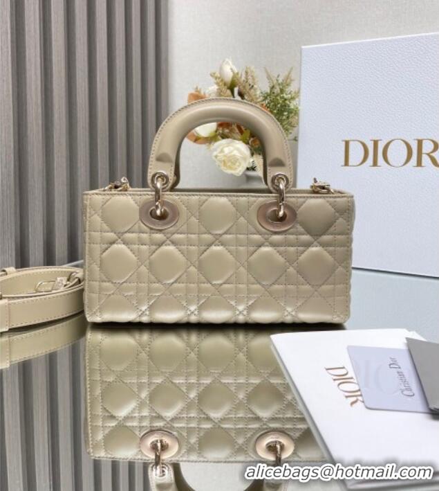 Top Grade Dior Lady D-Joy Small Bag in Cannage Lambskin M9250 Beige 2025