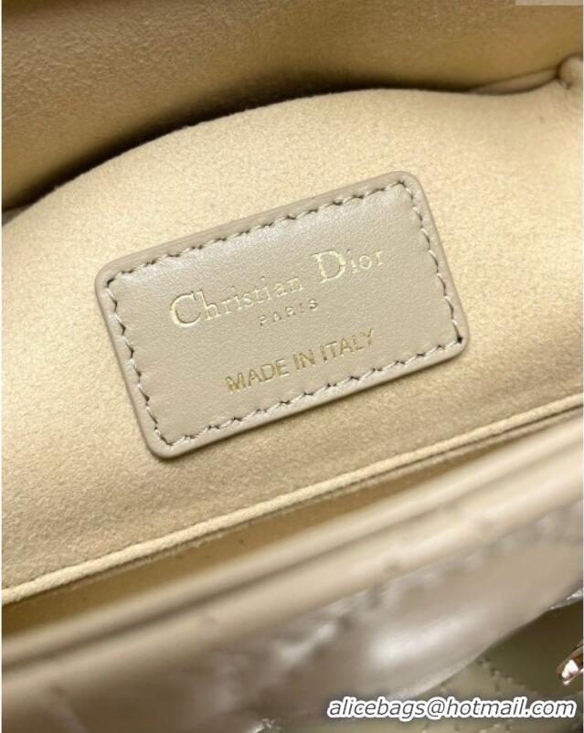 Top Grade Dior Lady D-Joy Small Bag in Cannage Lambskin M9250 Beige 2025
