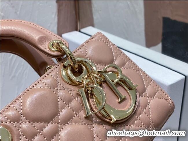 Low Cost Dior Lady D-Joy Small Bag in Cannage Lambskin M9250 Dusty Pink 2025