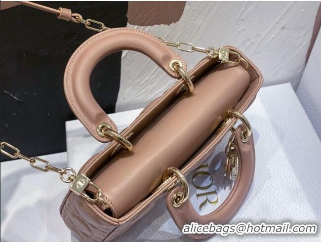 Low Cost Dior Lady D-Joy Small Bag in Cannage Lambskin M9250 Dusty Pink 2025