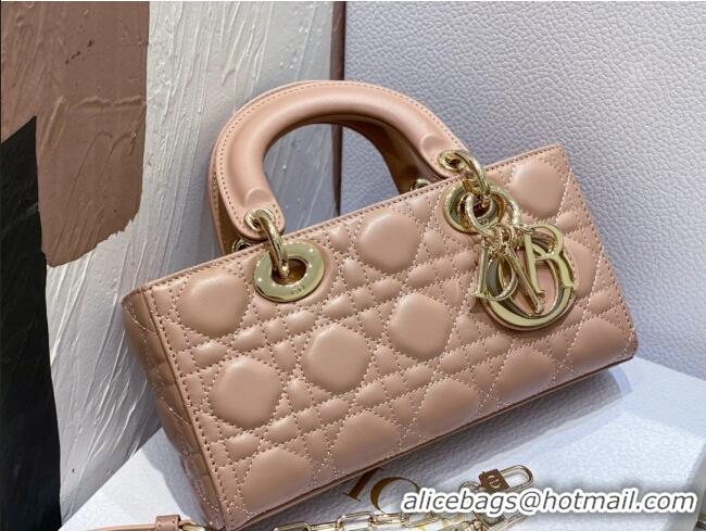 Low Cost Dior Lady D-Joy Small Bag in Cannage Lambskin M9250 Dusty Pink 2025