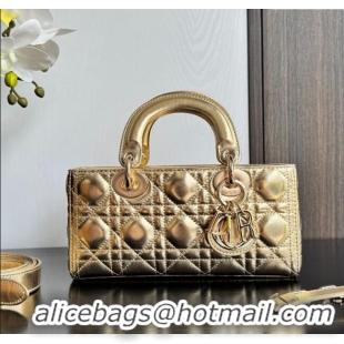 Buy Cheap Dior Lady D-Joy Small Bag in Cannage Metallic Leather M9250 Gold 2025