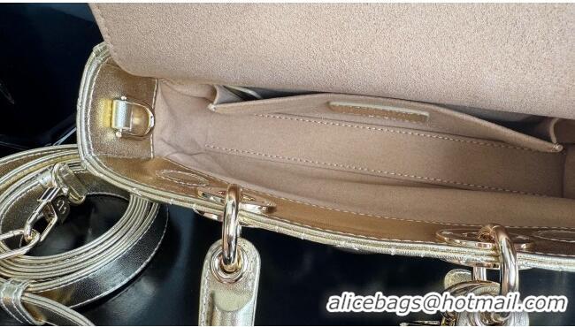 Buy Cheap Dior Lady D-Joy Small Bag in Cannage Metallic Leather M9250 Gold 2025