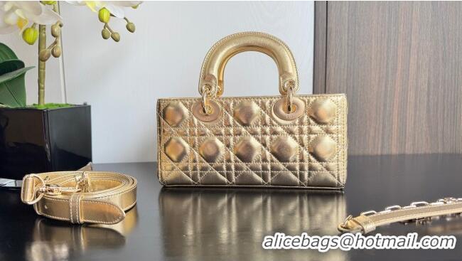 Buy Cheap Dior Lady D-Joy Small Bag in Cannage Metallic Leather M9250 Gold 2025