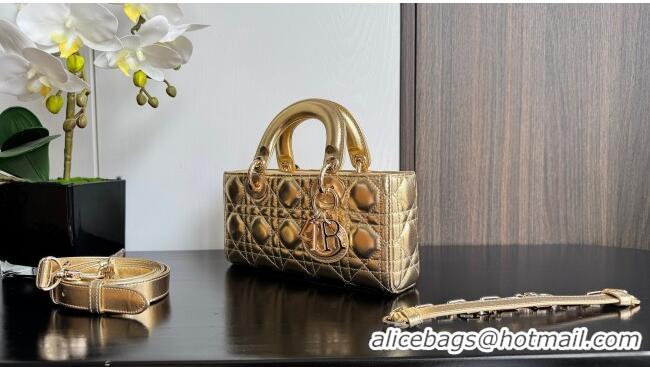 Buy Cheap Dior Lady D-Joy Small Bag in Cannage Metallic Leather M9250 Gold 2025