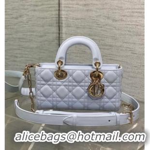 New Cheap Dior Lady D-Joy Small Bag in Cannage Lambskin M9250 Glacier Blue 2025